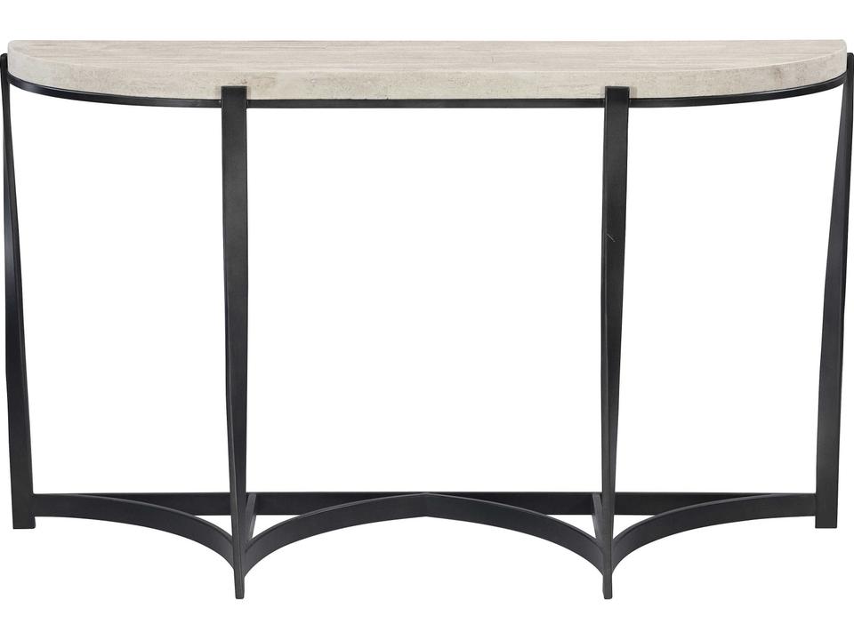 Berkshire Stone and Steel Console Table in Aged Pewter