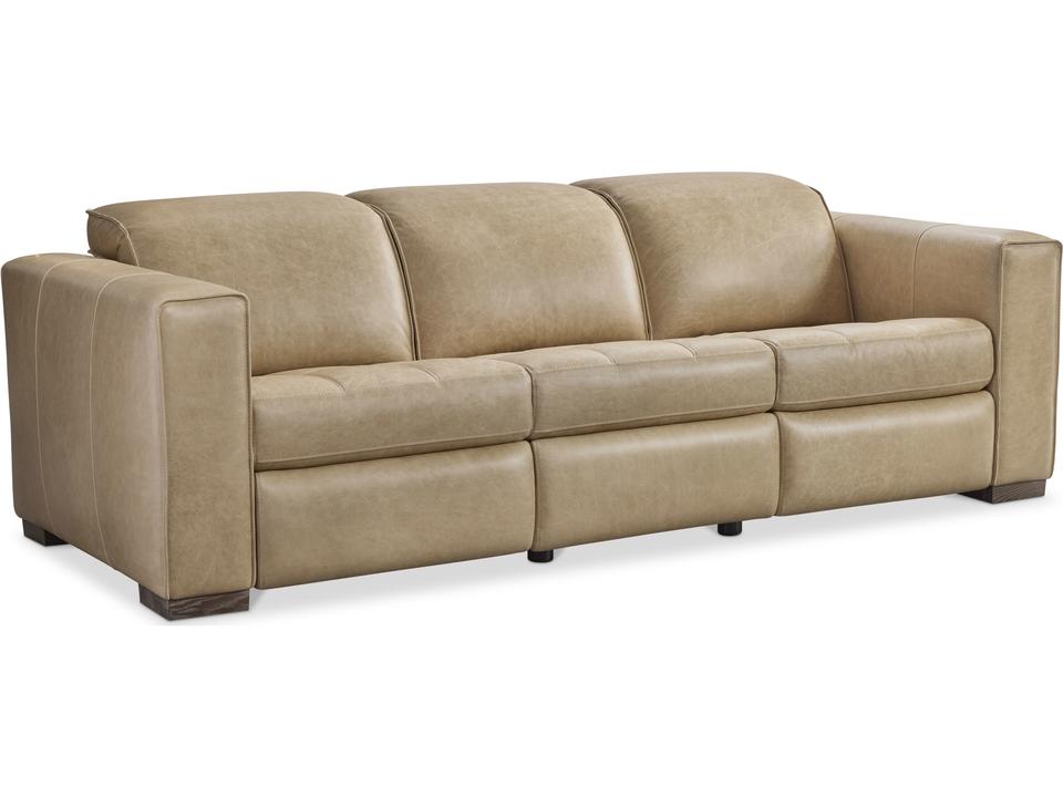 Nest White cream Tan Leather Sofa