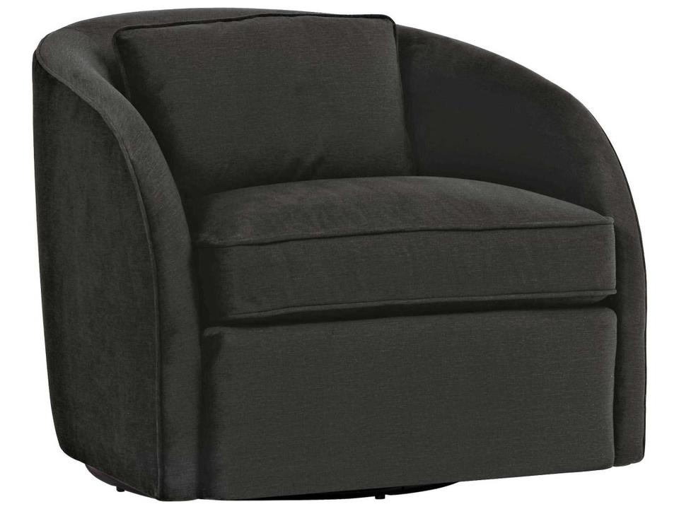 Turner Fabric Swivel Accent Chair with Welt Cord Trim