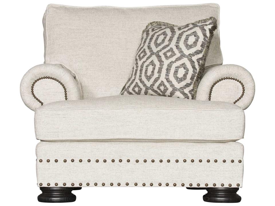 Foster Upholstered Accent Chair with Nailhead Trim and Rolled Arms