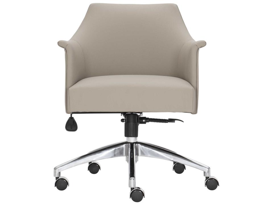 Tiemann Office Chair with Adjustable Height and Stainless Steel Swivel Base