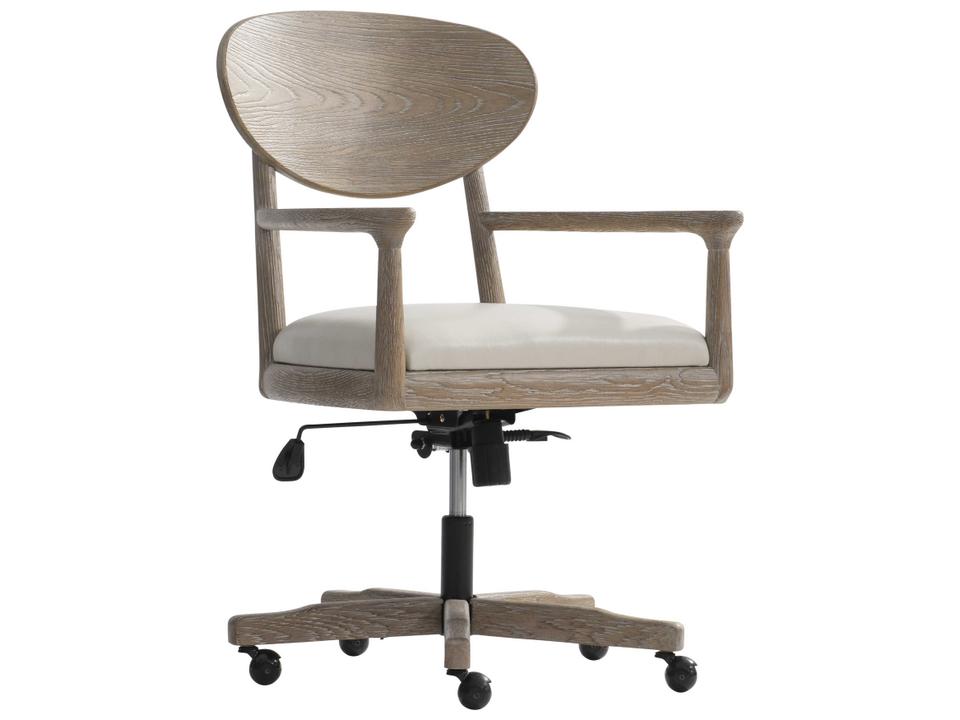Aventura Adjustable Height Leather Office Chair in Marcona Finish
