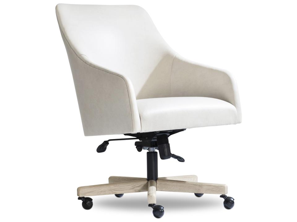 Prado Leather Upholstered Office Chair in Tawny with Swivel Base