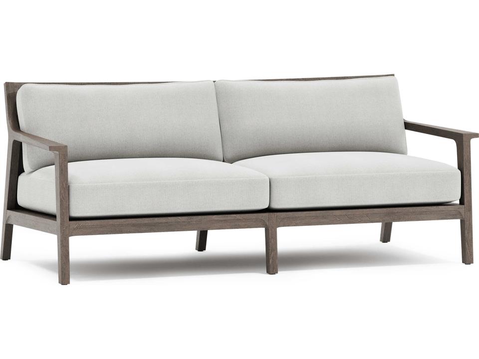 Ibiza Weathered Teak Cushion Outdoor Patio Sofa
