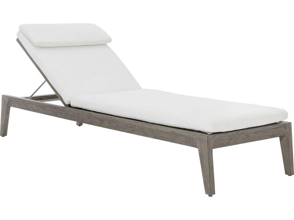 Ibiza Outdoor Adjustable Chaise Lounge in Weathered Teak