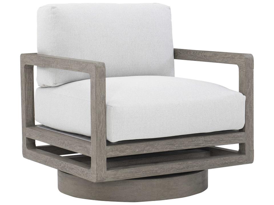Tanah Outdoor Swivel Accent Chair Weathered Teak
