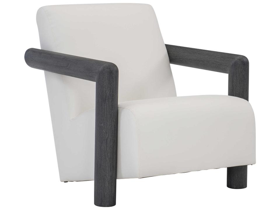 Mara Outdoor Lounge Chair in Flint Gray Teak and Performance Fabric