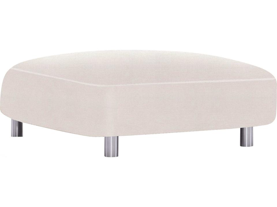 Avanni Outdoor Ottoman with Clear Powder Coat Legs