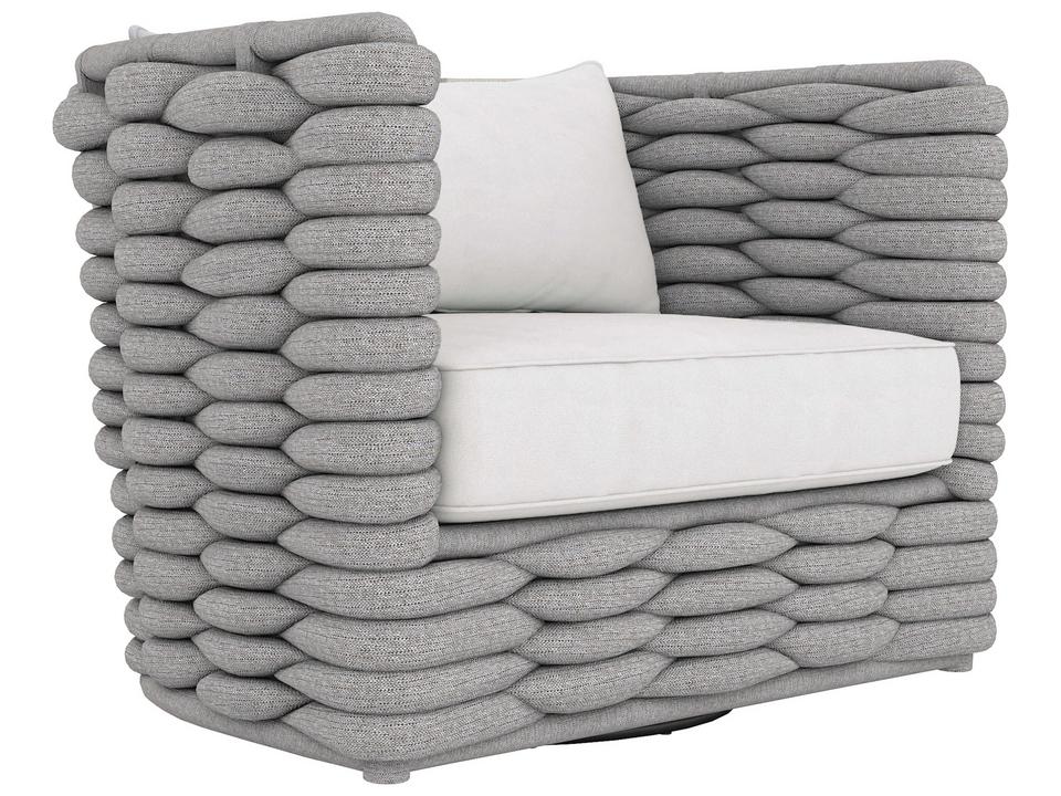 Wailea Outdoor Swivel Accent Chair in Nordic Gray