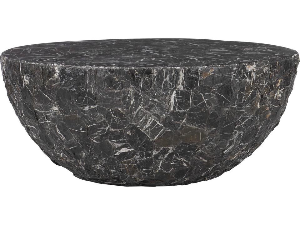 Tambora Outdoor Cocktail Table Round Striped Stone