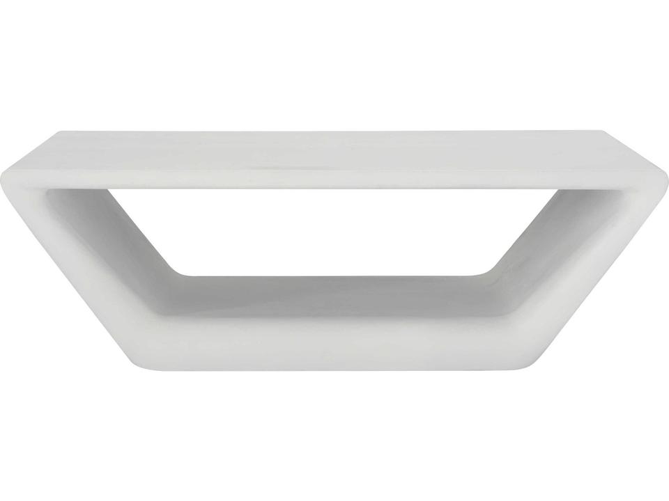 Hyannis Cast Concrete Outdoor Cocktail Table in Bone Finish