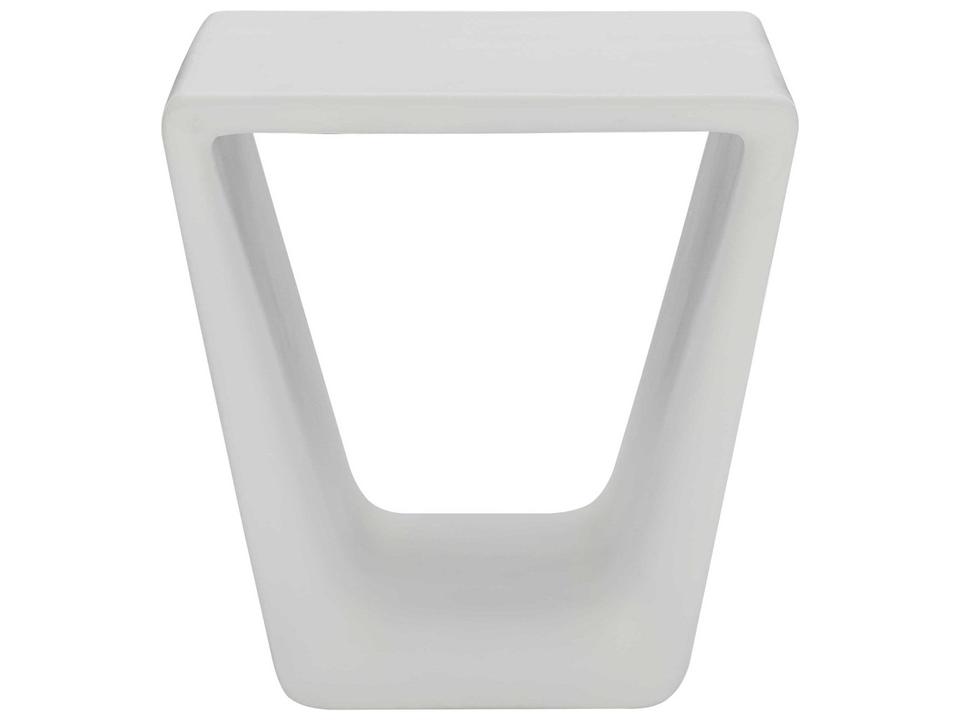 Hyannis Outdoor Square Accent Table in Bone Concrete