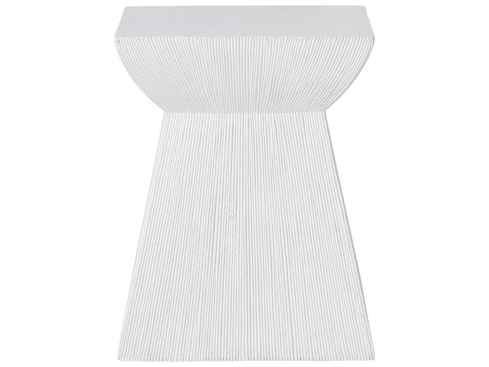 Casitas Outdoor Accent Table in White Stonecast