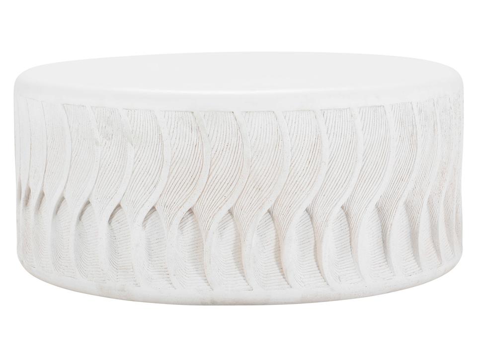 Outdoor Cocktail Table Coquille White Stonecast
