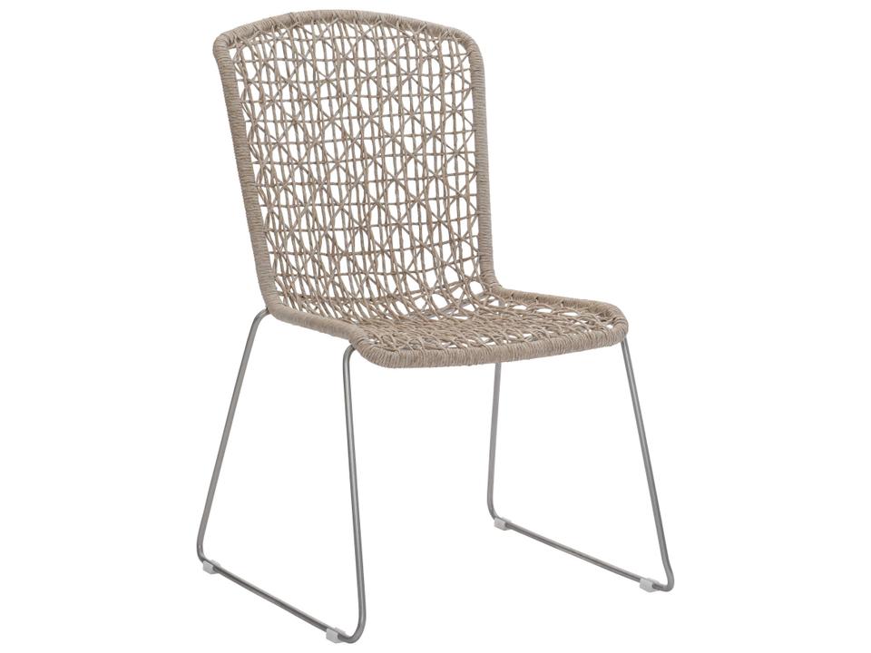 Carmel All-Weather Wicker Outdoor Dining Side Chair in Hazelnut