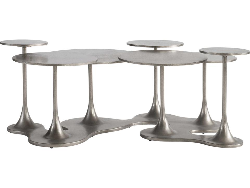 Cerchi Sculptural Outdoor Coffee Table in Graphite Cast Aluminum