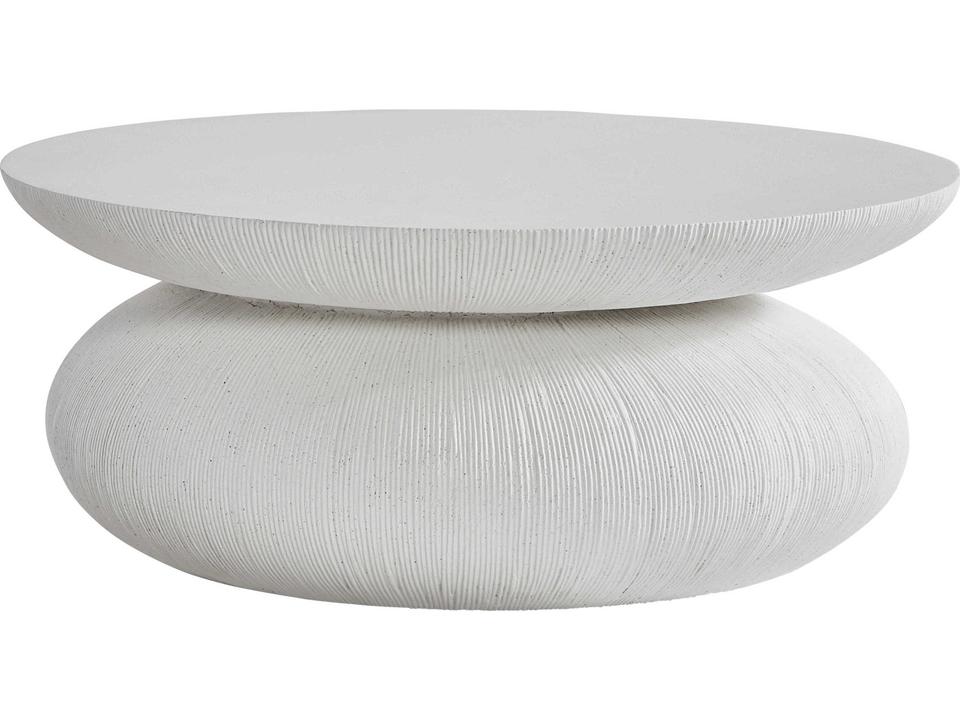 Corsica Round Natural Stonecast Outdoor Cocktail Table