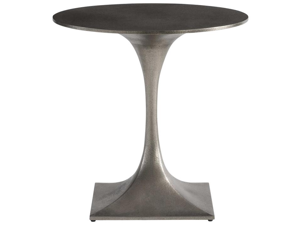 Liguria Round Outdoor Side Table in Graphite Finish