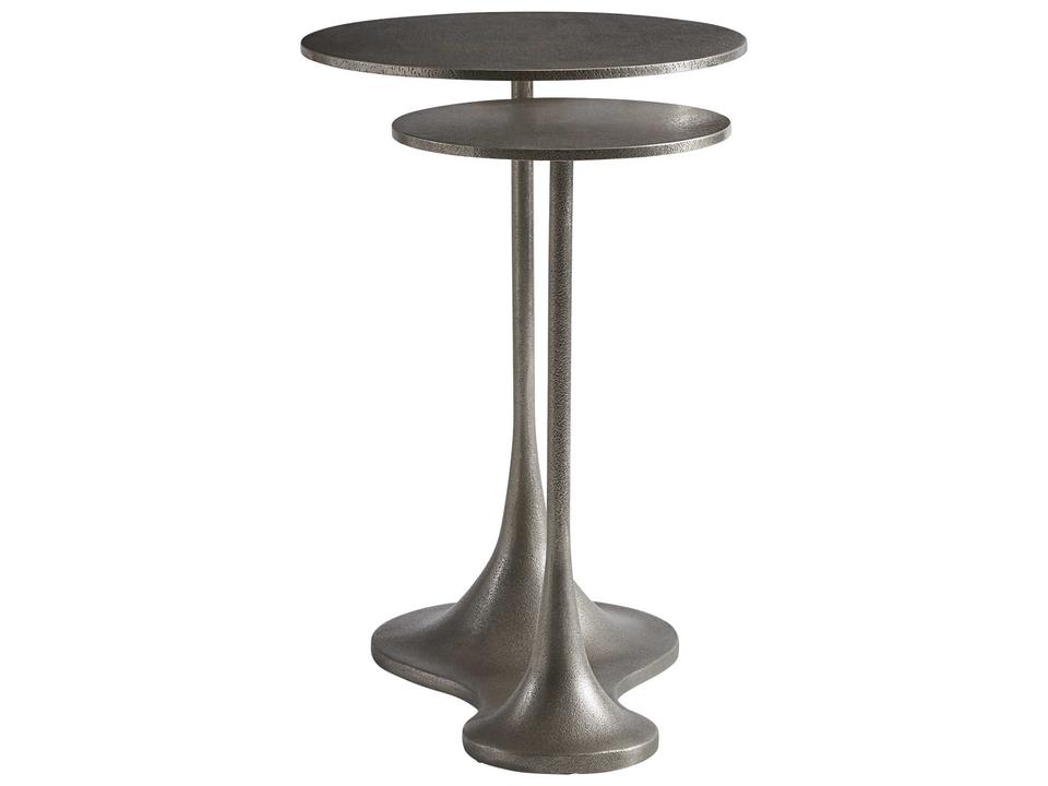 Cerchi Outdoor Cast Aluminum Accent Table in Graphite