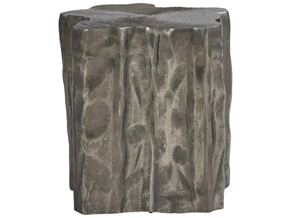Elba Freeform Outdoor End Table in Graphite Cast Aluminum