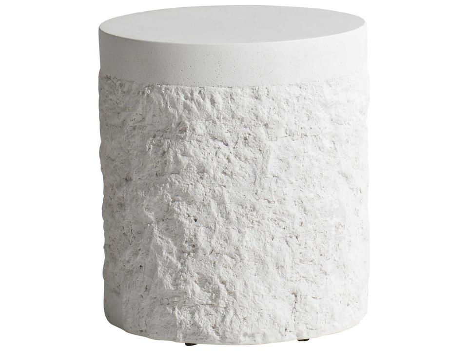 Stone Round Outdoor Patio End Table