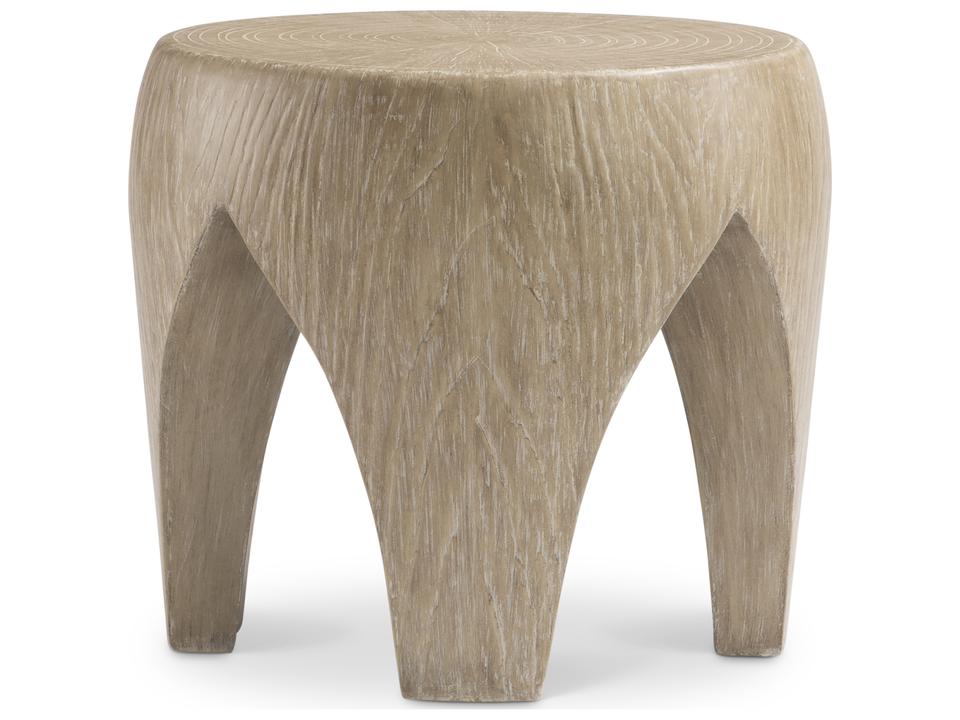 Neptune Outdoor Round Side Table in Sea Oat Finish