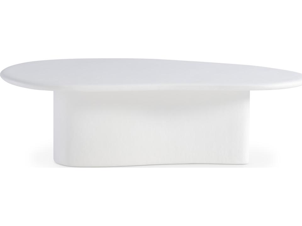 Fresco Chalky White Concrete Outdoor Cocktail Table