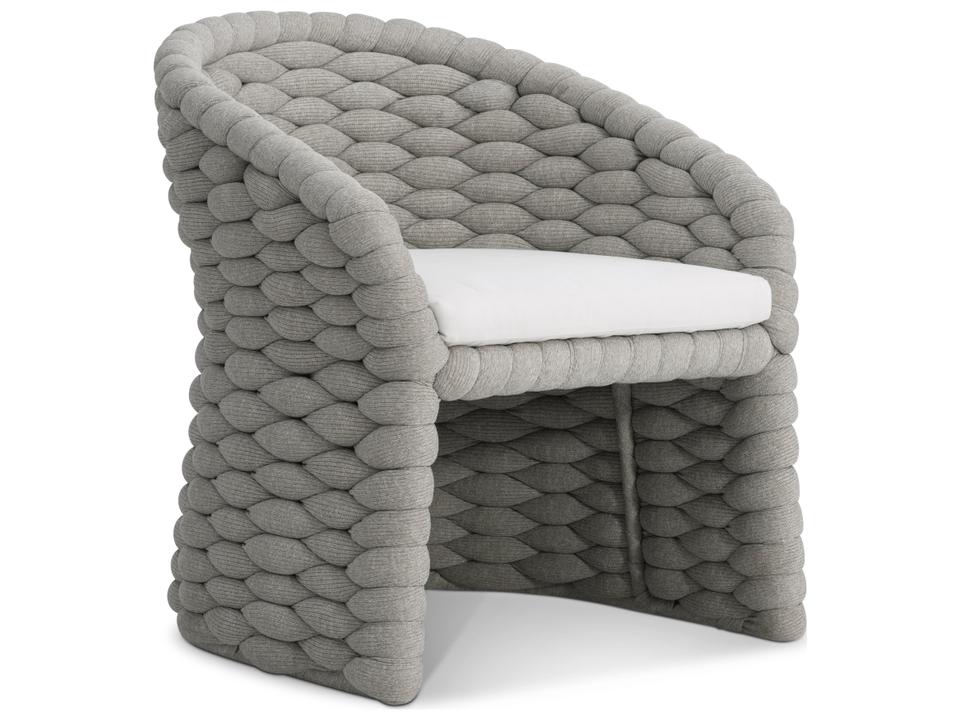 Salinas Outdoor Aluminum Lounge Chair with Nordic Grey Cushion