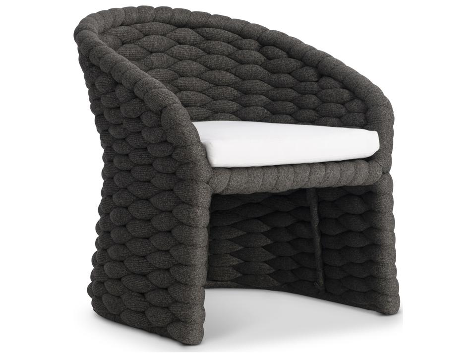 Charcoal Aluminum Cushion Lounge Chair