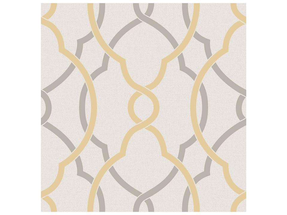 A-street Prints Sausalito Yellow Lattice Wallpaper