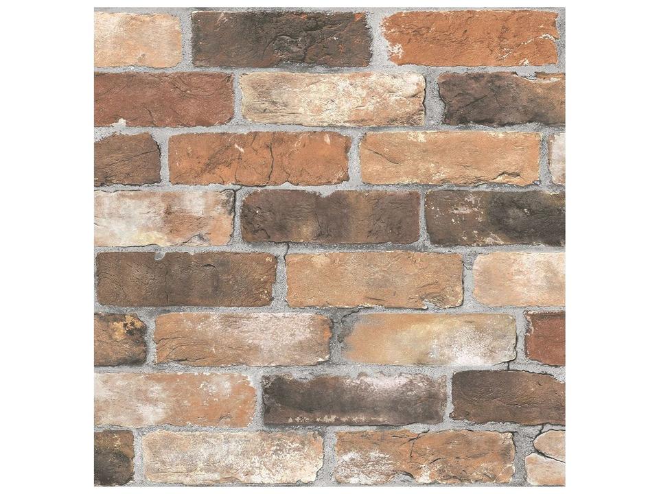 A-street Prints Reclaimed Bricks Orange Rustic Wallpaper