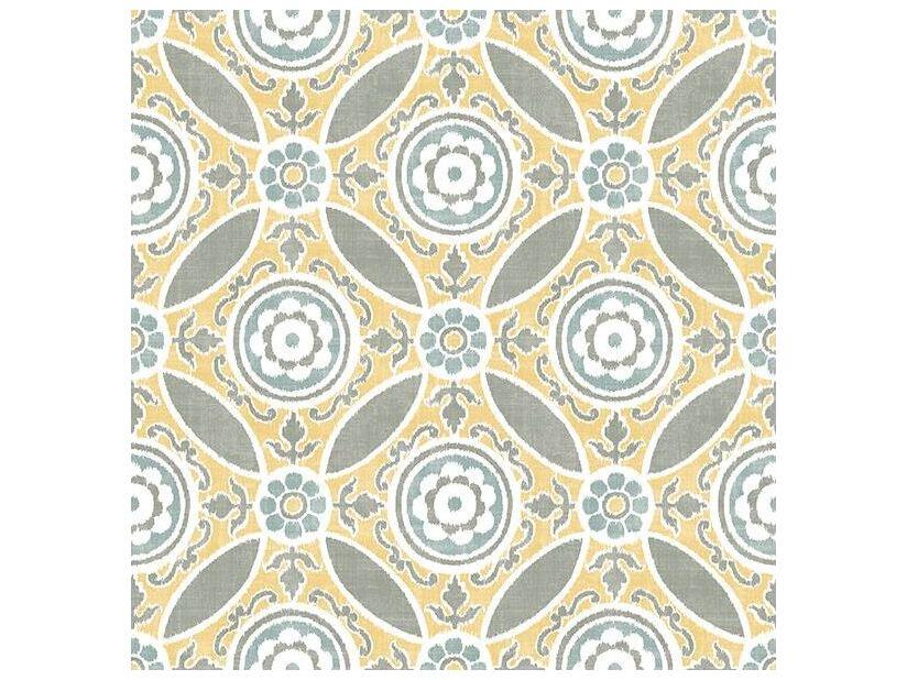 A-street Prints Maya Yellow Medallion Wallpaper