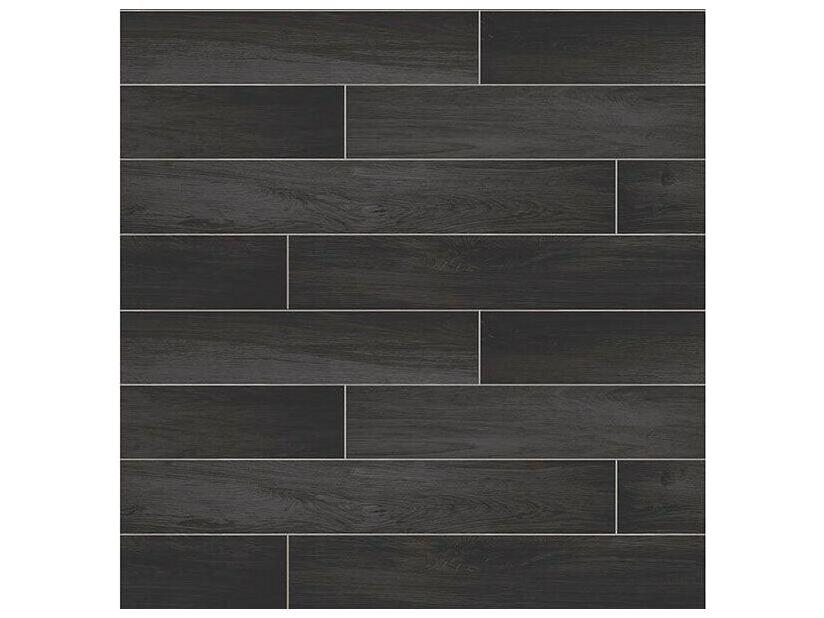 Techniques & Finishes Iii Nika Black Sleek Wood Wallpaper