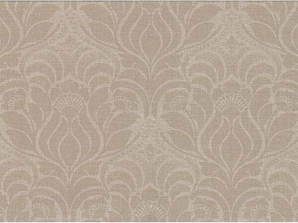 Warner Textures Sandor Light Brown Damask Wallpaper