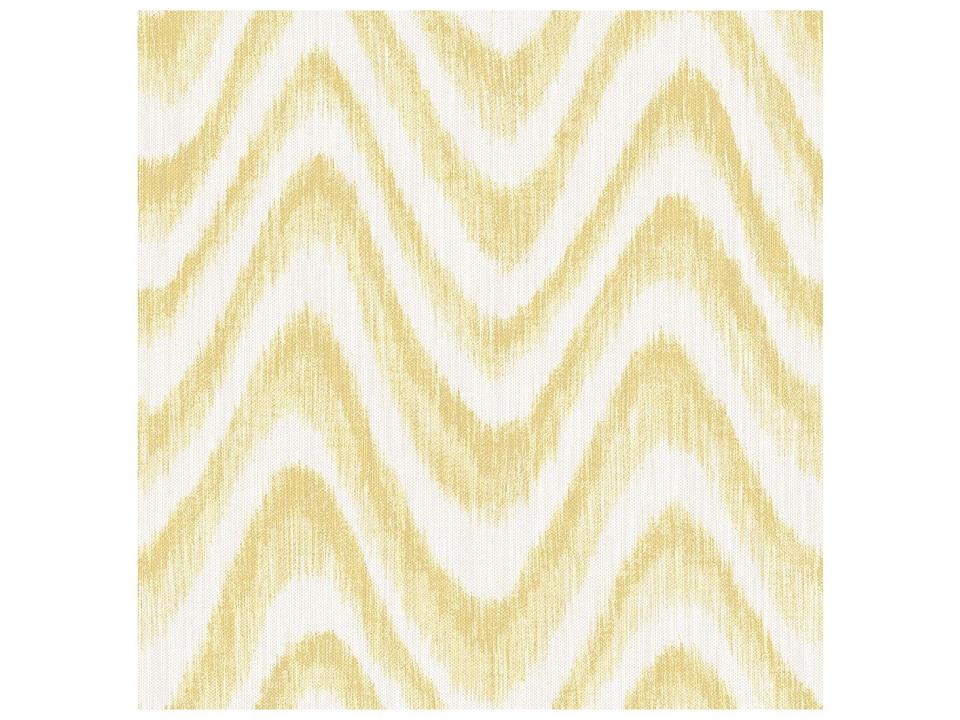 A-street Prints Bargello Yellow Faux Grasscloth Wave Wallpaper