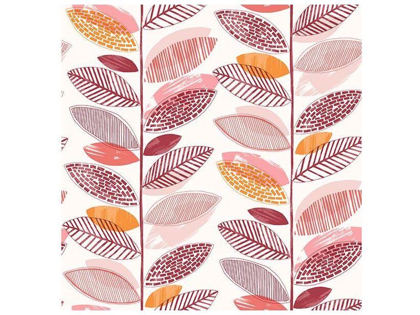 Fresh Start Kitchen & Bath Nyssa Coral Leaves Wallpaper