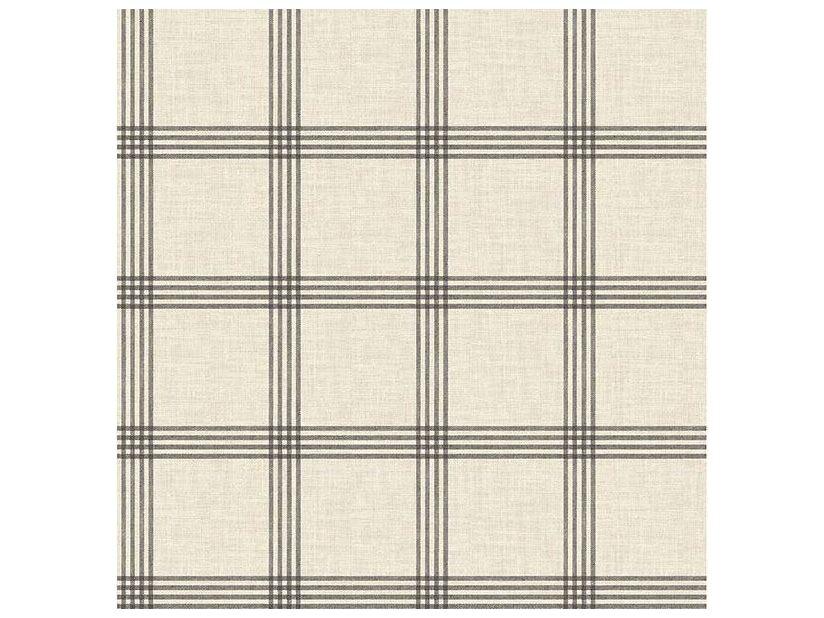 Chesapeake Twain Black Plaid Wallpaper