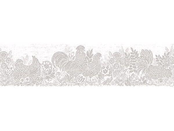 Chesapeake Parton Light Grey Chicken Border