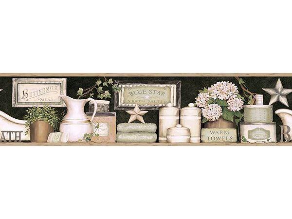 Chesapeake Country Bath Black Rustic Border