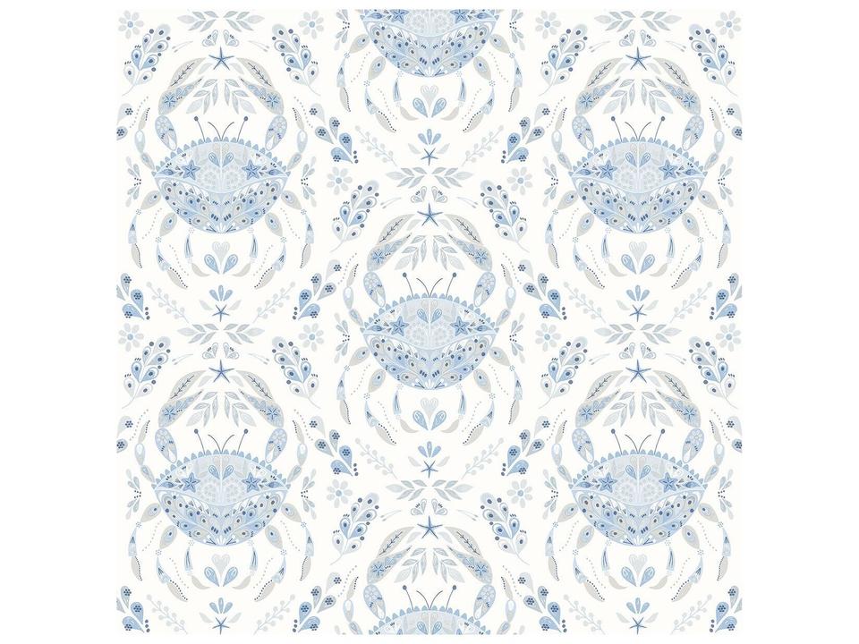 Chesapeake Annapolis Light Blue Crustation Wallpaper
