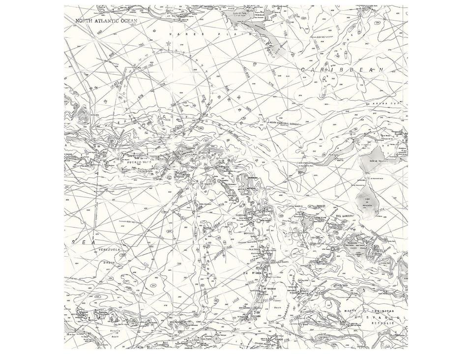 Chesapeake Charts Black Map Wallpaper