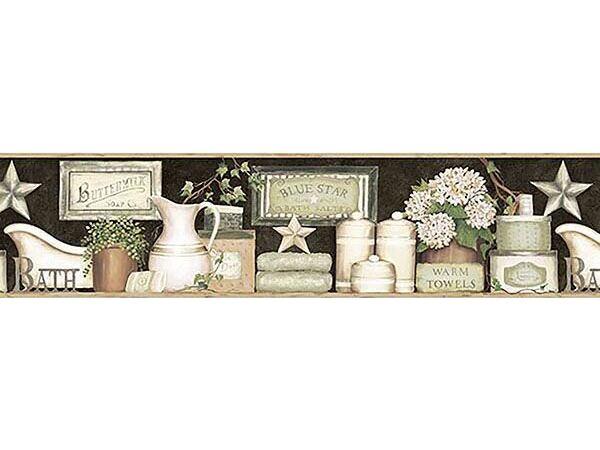 Chesapeake Martha Black Country Bath Border