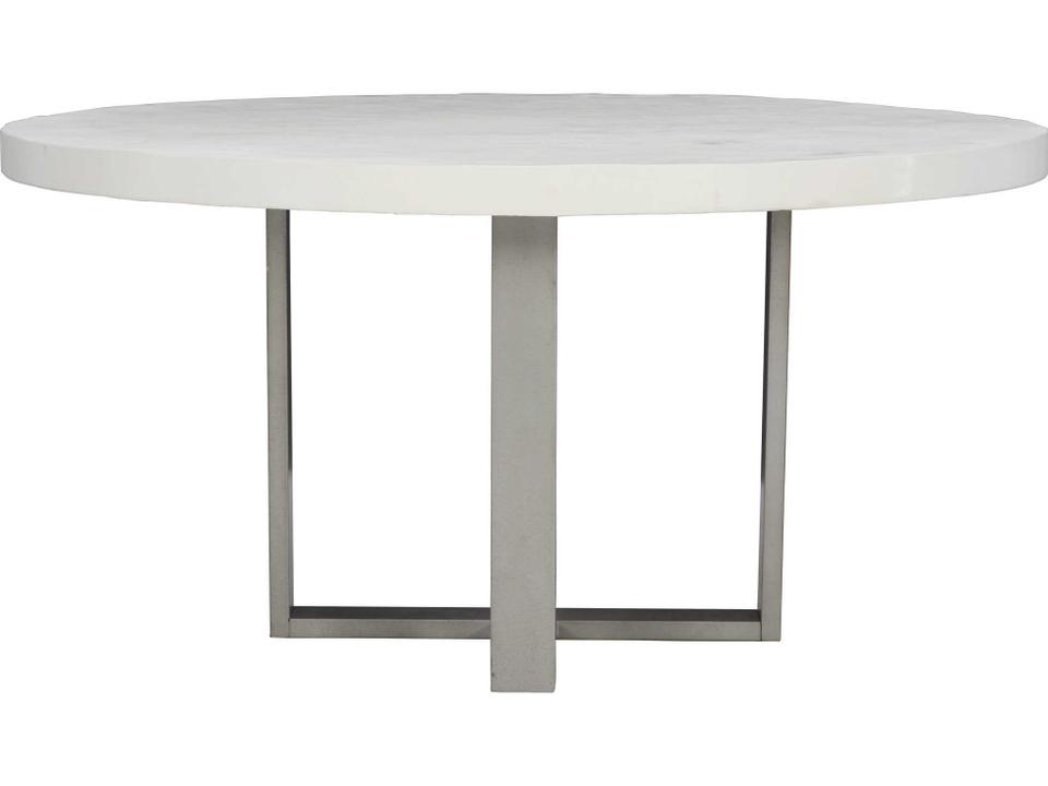 Logan Square Merrion 54-Inch Round Dining Table in Bone and Gray Mist