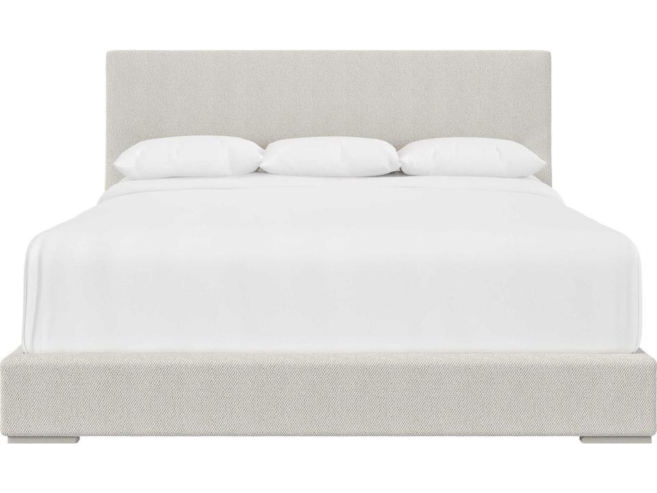 Stratum King Panel Bed Upholstered in Mist Fabric