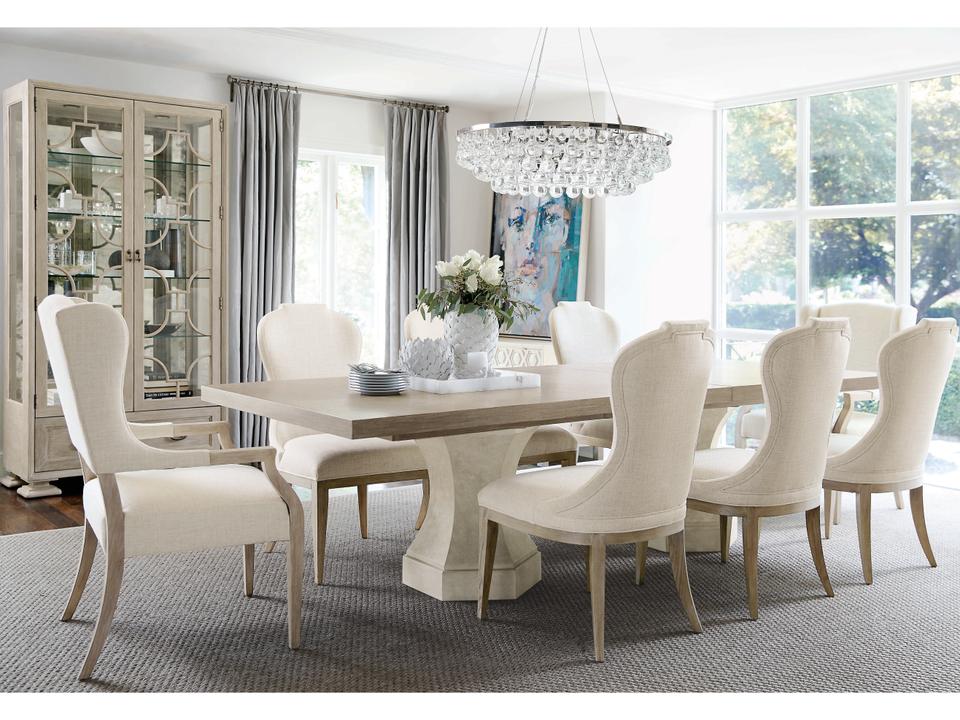 Santa Barbara 9-Piece Extendable Dining Set with Upholstered Chairs