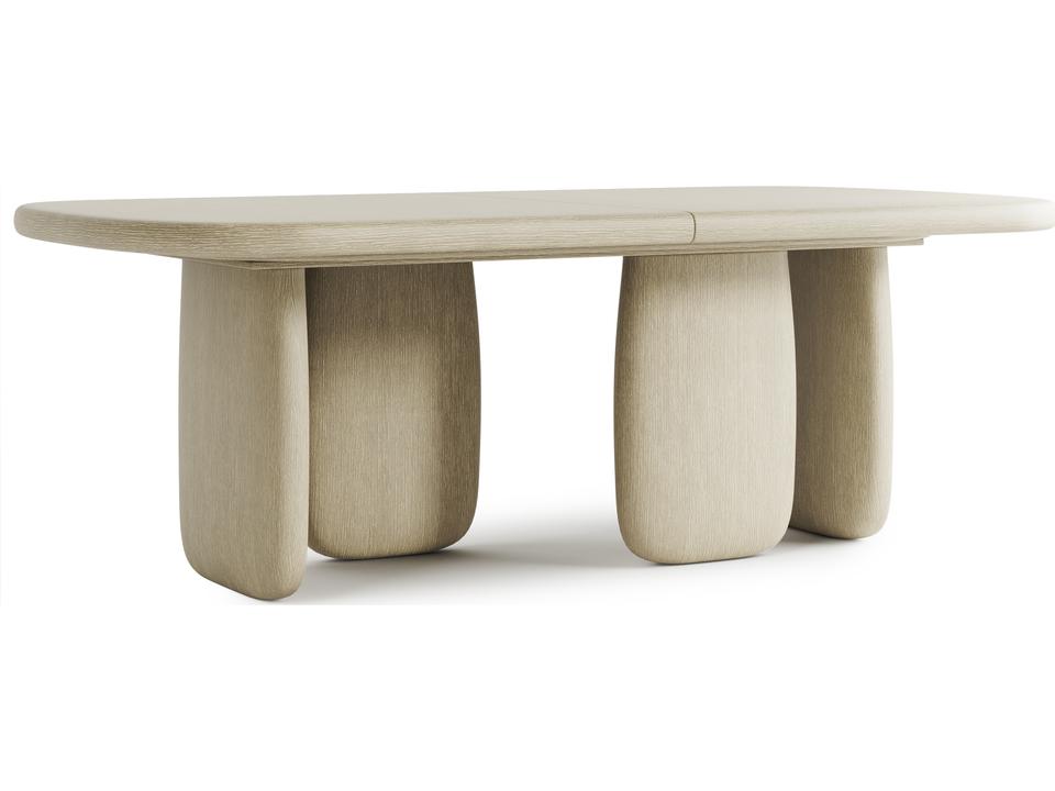Arcadia Rectangular Wood Clay Dining Table