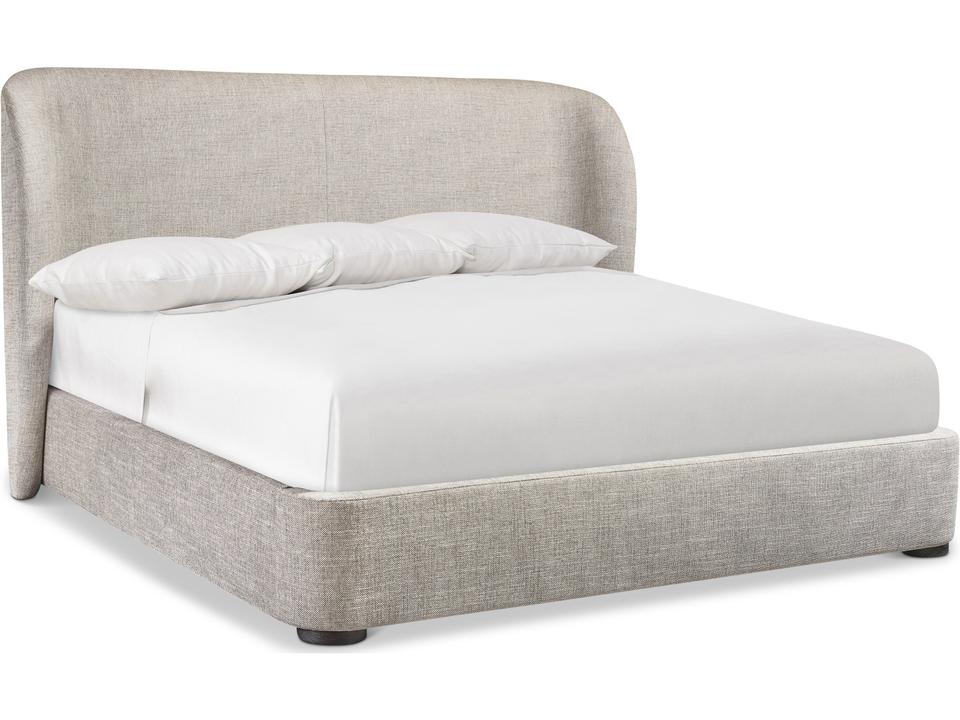 Geneve Beige Upholstered California King Shelter Bed