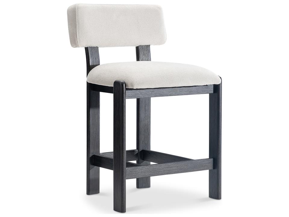 Upholstered Solid Wood Counter Stool
