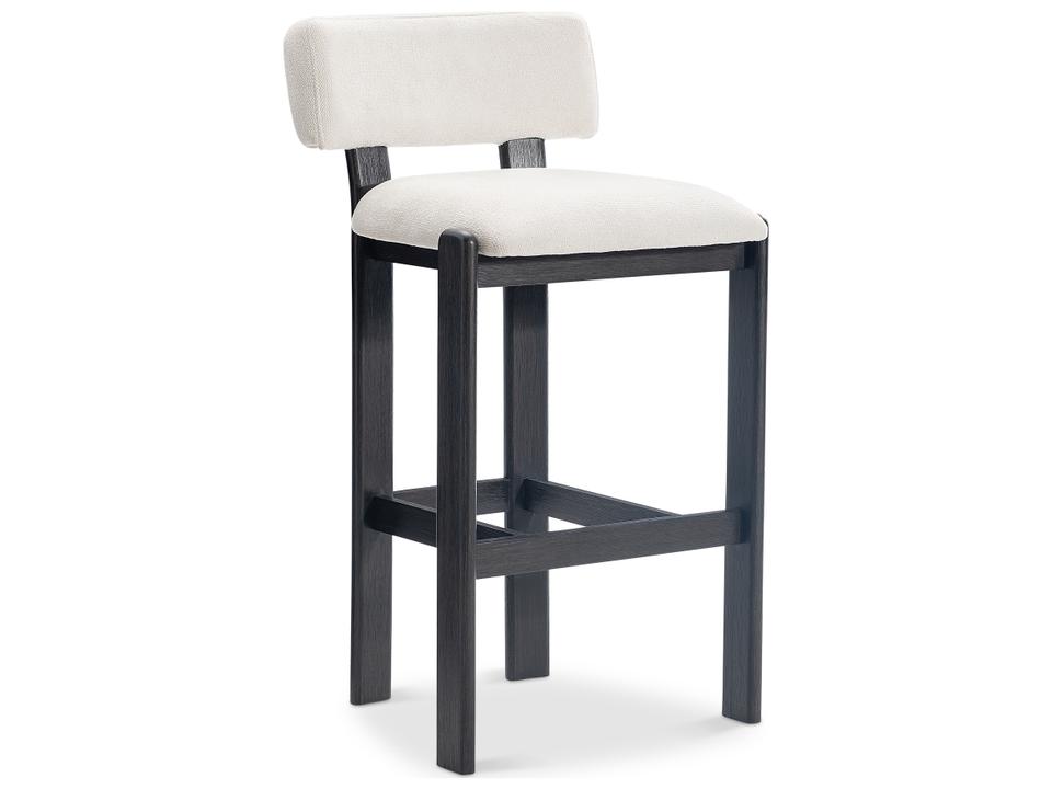 Upholstered Solid Wood Bar Stool