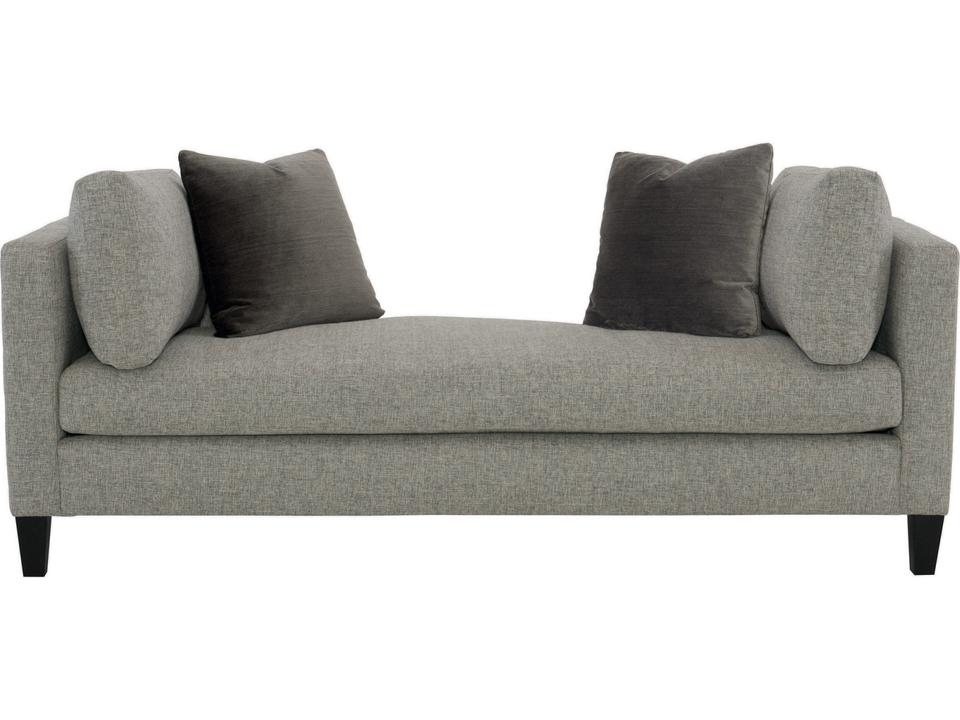 Saxon Fabric Chaise Modern Style with Spring Down Cushions